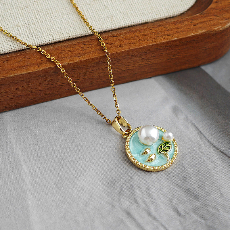 Wholesale Round pearl necklace clavicle chain versatile accessories